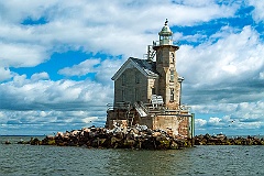 Stratford Shoal (MIddleground) Lighthouse Made of Stone